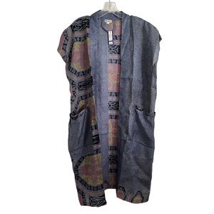 *SOLD* Darn Good Yarn Amara Short Recycled Sari Duster